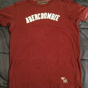 Maroon Abercrombie muscle t-shirt